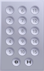 Poster - Modern elevator button panel is showing floor numbers and open and close door buttons