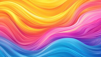 Poster - Abstract Colorful Wavy Lines Background Design