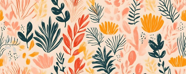 Sticker - Abstract Floral Pattern Background