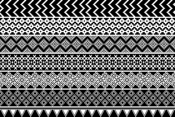 Black ethnic geometric. Navajo seamless pattern background 