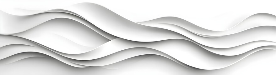 Canvas Print - Abstract White Wave Background