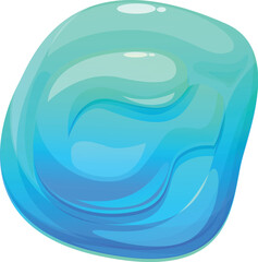 Aufkleber - Abstract shape with a flowing texture is colored in a gradient of blue