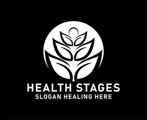 Wall Mural - leaf health stages loggo illustration loggo design icon vector