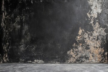 Wall Mural - Black dark concrete wall background. Pattern board cement texture grunge dirty scratched for show anthracite promote product urban floor and abstract paper design element decor. Blackboard blank , ai