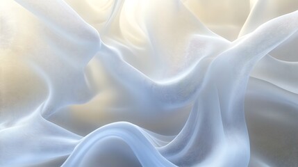 Ethereal backdrop with smooth, flowing shapes and twisting white lines in a modern abstract style