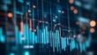 © sungedi - Abstract financial data display with blue and orange lines and graphs