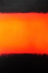 Poster - Abstract painting with black and orange colors