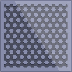 Aufkleber - Metal grate with a hexagonal pattern reflecting light from an unknown source