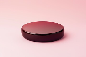 Poster - round platform displaying product on pink background