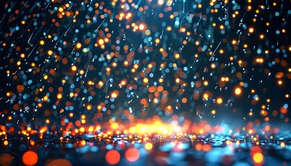 Wall Mural - Sparkling Glitter Rain Creating a Festive Celebration Atmosphere