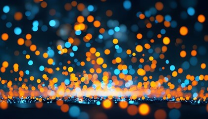 Sticker - Dreamy scene of mesmerizing glowing bokeh lights in soft focus