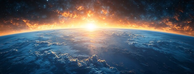 Earth Sunrise Space Cloudscape