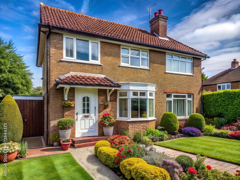 A modernized council house exterior showcases a stunning transformation ...