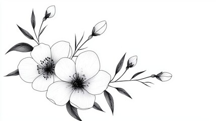  Delicate Flower Sketch