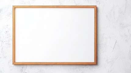 Wall Mural - Empty Picture Frame on White Wall Background