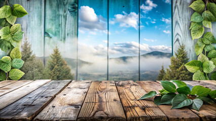 Wooden fence and sky