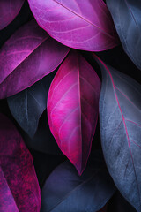 Canvas Print - cool color leaves