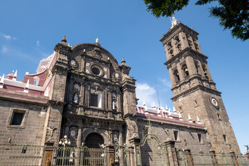 Wall Mural - The Cathedral of Puebla in Mexico