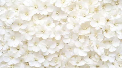 Wall Mural - White Flowers Background Texture Close Up Macro