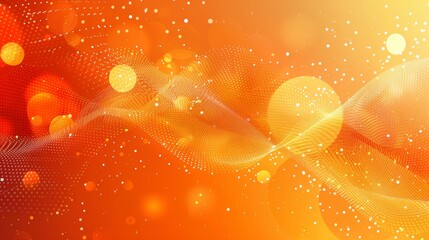 Wall Mural - Abstract orange background with circles. Dynamic shapes composition. Vector illustration 