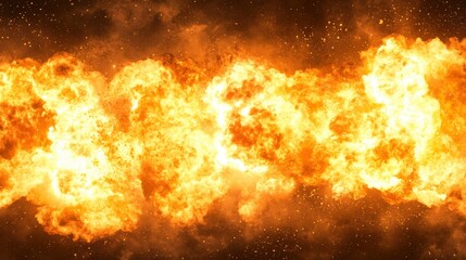 Poster - Fire Explosion  Burning Flames  Hot Inferno  Dramatic Background