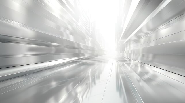 Abstract white background with light rays and speed lines, empty space for text or design. Modern technology concept.