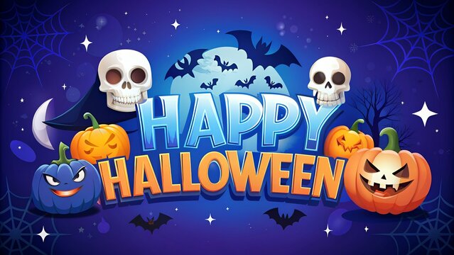Happy Halloween banner or party invitation background