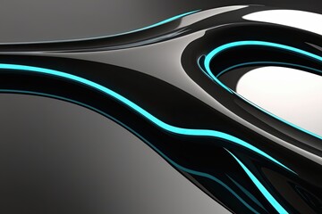 Futuristic Organic Curves on a Glossy Surface