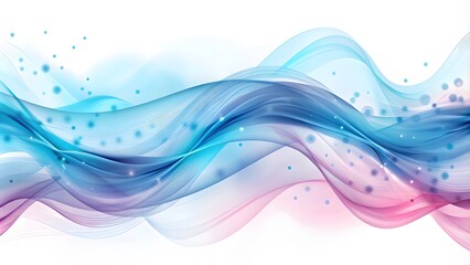 Poster - purple and blue sound wave line curve on a white background. element for theme technology futuristic