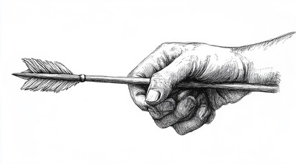 A hand holding a pen poised to write, representing creativity and expression