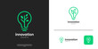 © kiarev - Growth logo design template. Simple tree symbol and light bulb logo vector.