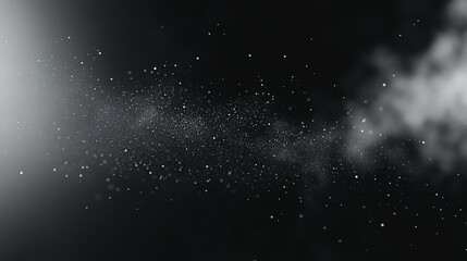 Wall Mural - white dust and scratches on black background