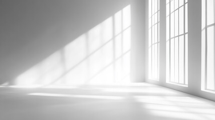 Wall Mural - Background material in a white room with a window