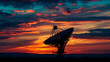 © ihalilyp - Silhouette of large radio telescope