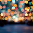 © Jasmina - Blurred Christmas lights background with festive holiday bokeh and ornaments