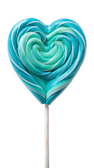 blue cyan Swirl Lollipop Candy