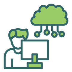 Sticker - Cloud Computing Icon