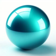Fototapete - A shiny dark blue 3D sphere with a glass-like appearance reflecting light and showcasing a transparent bubble design