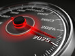 © Sashkin - Speedometer with needle moving to the year 2025