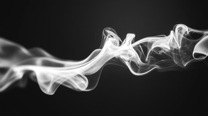 Poster - White smoke on black background