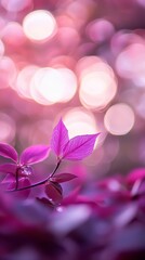 Wall Mural -  A tight shot of a purple bloom against a softly blurred backdrop, with a bokeh of light in the distance