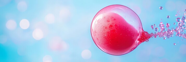 Canvas Print -  A tight shot of a blood vessel, revealing a bead of blood at its exit point