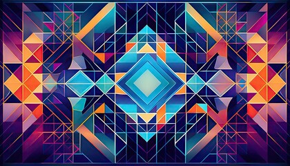 Canvas Print - Abstract geometric pattern