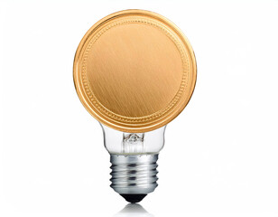 Poster - Light Bulb With Gold Coin Top.