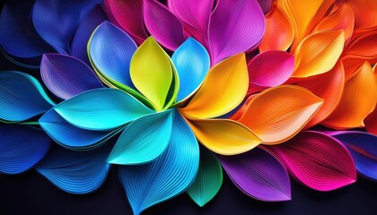 Colorful paper flower art