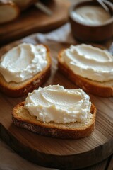 Sticker - Three slices of bread with cream