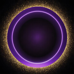 Wall Mural - Abstract background with purple neon circle. 