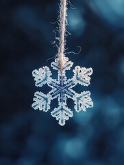 Wall Mural - Snowflake on String