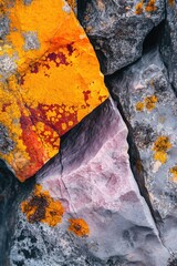 Wall Mural - Rock with painted details