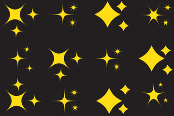 Wall Mural - Sparkle star icons. Shine icons. Stars sparkles vector
